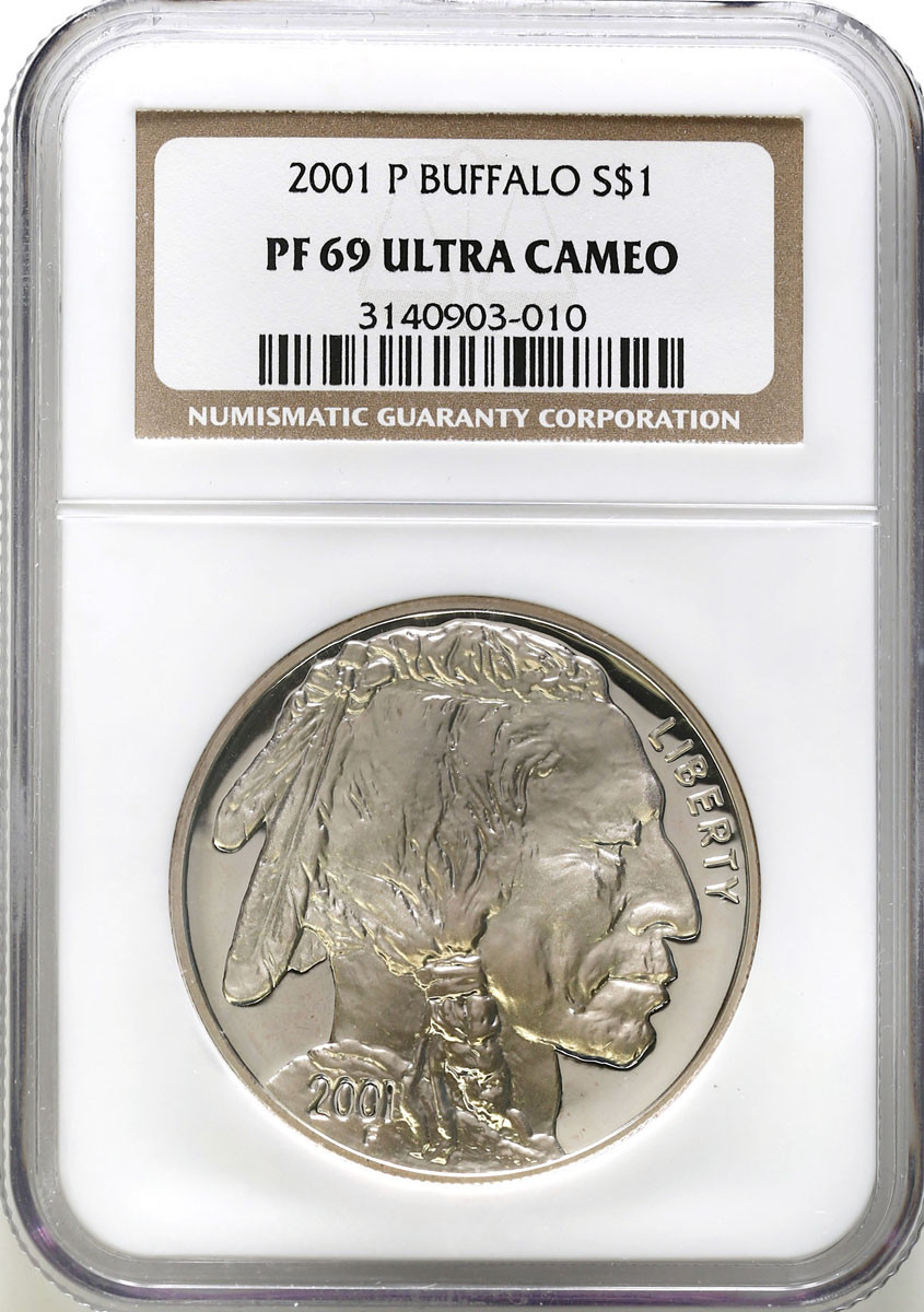 USA. Dolar 2001 F, American Buffalo – NGC PF69 ULTRA CAMEO